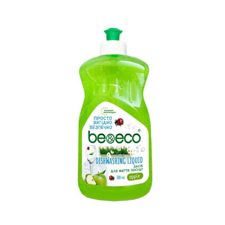 Be&Eco Gél na umývanie riadu Zelené jablko 500 ml