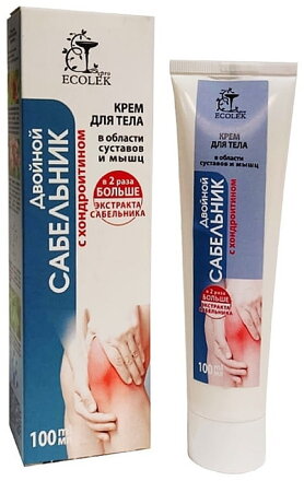ECOLEKpro Telový krém DVOJITÝ EXTRAKT SABELNIK  CHONDROITÍN 100ml