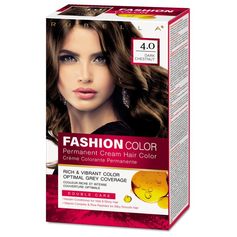 4.0 RUBELLA FASHION COLOR Dlho trvajúca Farba na vlasy TMAVÝ GAŠTAN 505015ml