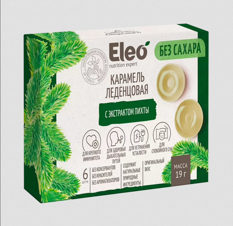 ELEO KARAMELOVÉ cukríky s jedľovým ektraktom 6ks