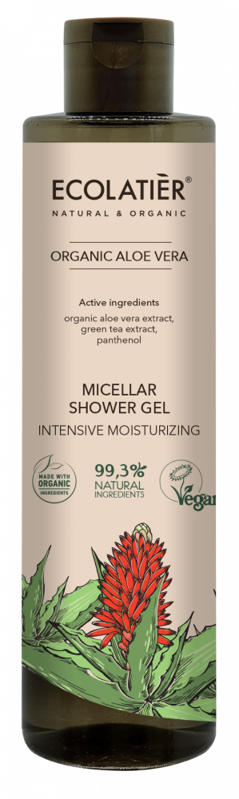 ECOLATIER micelárny sprchový gél s ALOE VERA „intenzívna hydratácia“ 350ml