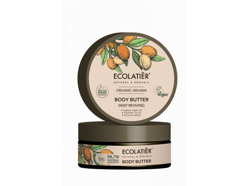 EcoLatier Organic Argana telové maslo hĺbková obnova, 200ml