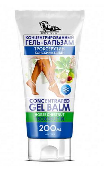 Koncentrovaný Gél-balzam nohy S PAGAŠTANOM, TROXERUTÍNOM a DIOSMÍNOM 200ml