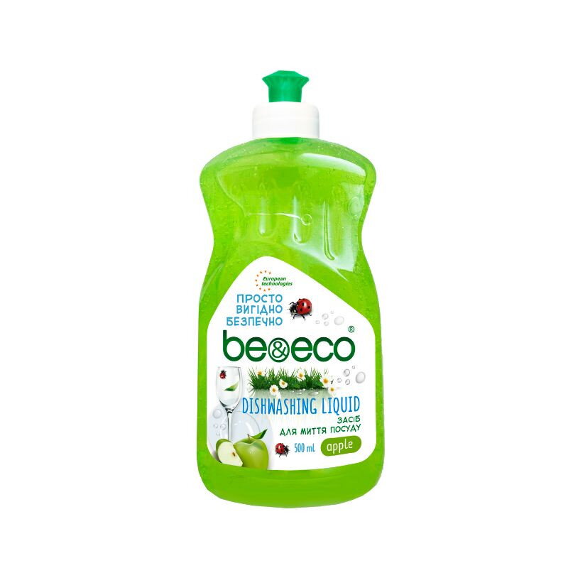 Be&Eco Gél na umývanie riadu Zelené jablko 500 ml