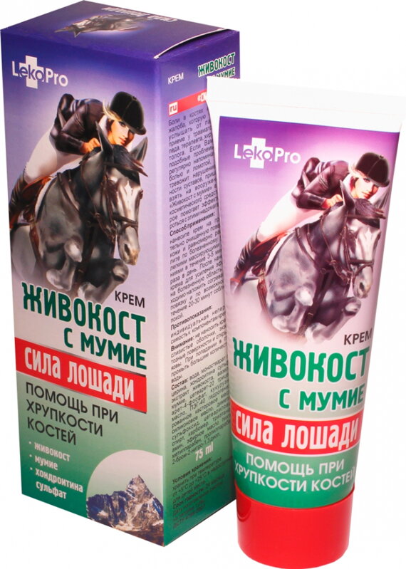 LEKOPRO telový krém MÚMIO, ŽIVOKOSŤ CHONDROITÍN 75 ml