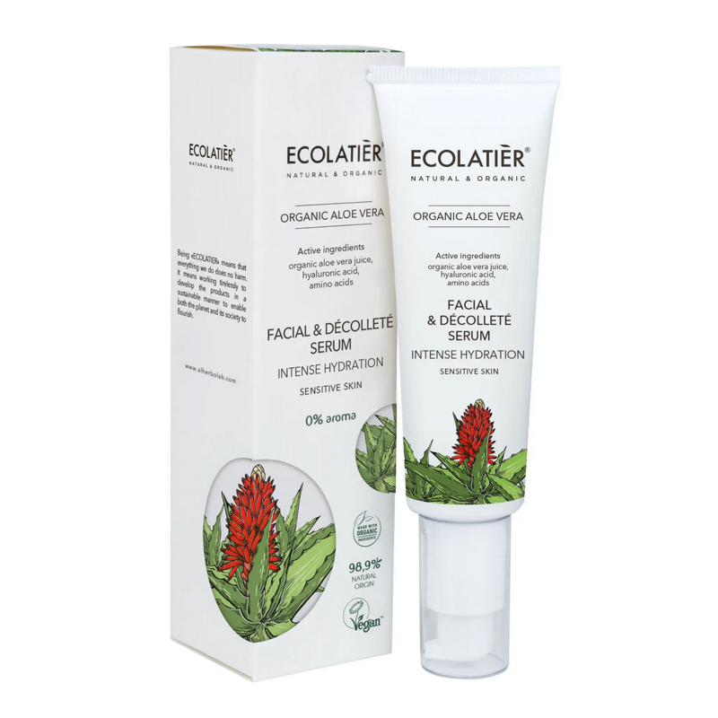 ECOLATIER ORGANIC ALOE INTENZÍVNE HYDRATAČNÉ SÉRUM pre tvár a dekolt 50ml d.s:05.2026
