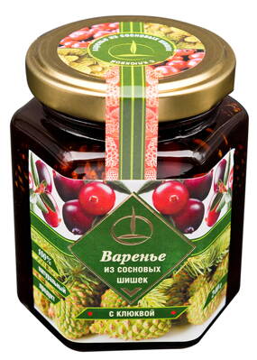 DŽEM z BOROVICOVÝCH ŠIŠIEK s BRUSNICAMI 240g