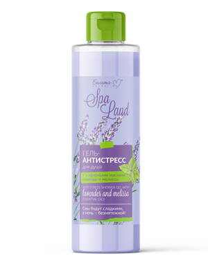 SPA LAND ANTISTRESOVÝ SPRCHOVÝ GÉL S ESENCIÁLNYMI OLEJMI Z LEVANDULE A MEDOVKY 400g d.s: 03.2026